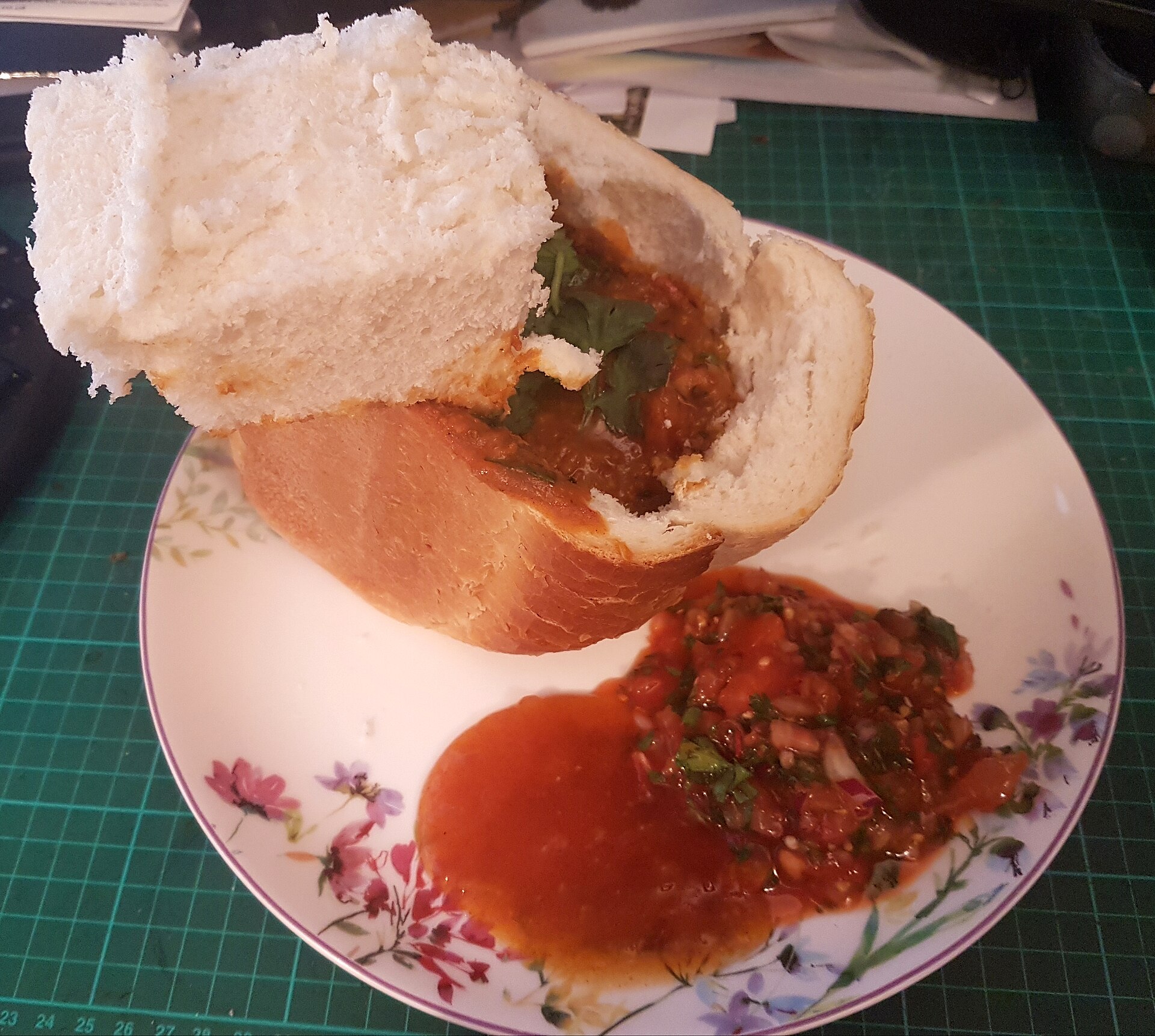 Lamb Bunny Chow | Indian Press A plate of Lamb Bunny Chow, a Durban dish from South Africa, exemplifies diaspora cuisine.