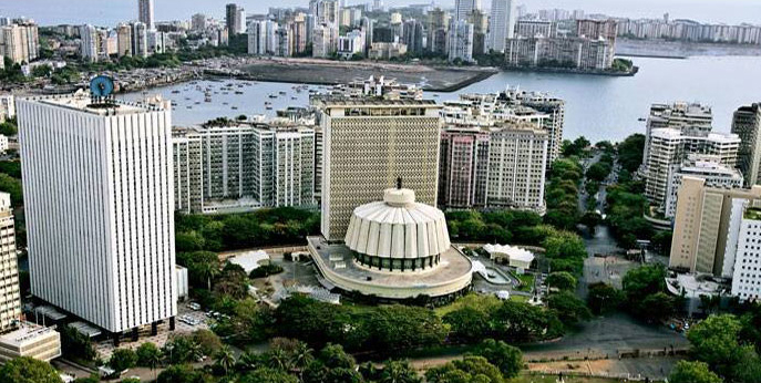Mumbai | Indian Press An aerial view showcases Mumbai’s skyline, including the Vidhan Bhavan and Bandra Worli Sea Link.