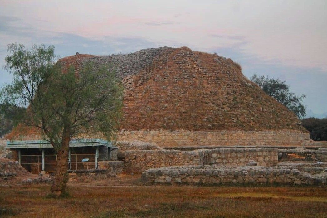 Dharmarajika Stupa at Taxila, showcasing ancient learning and Indian history.